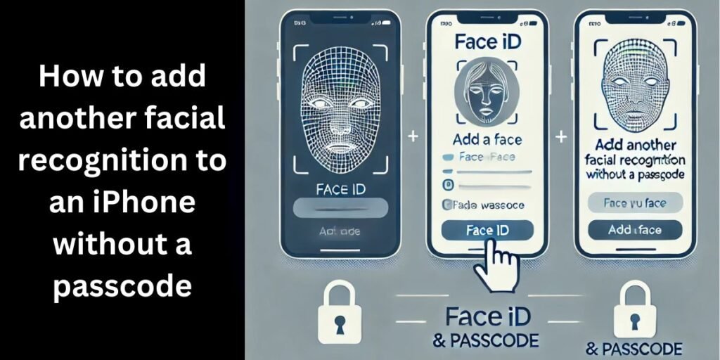 How to add another facial recognition to iphone without passcode